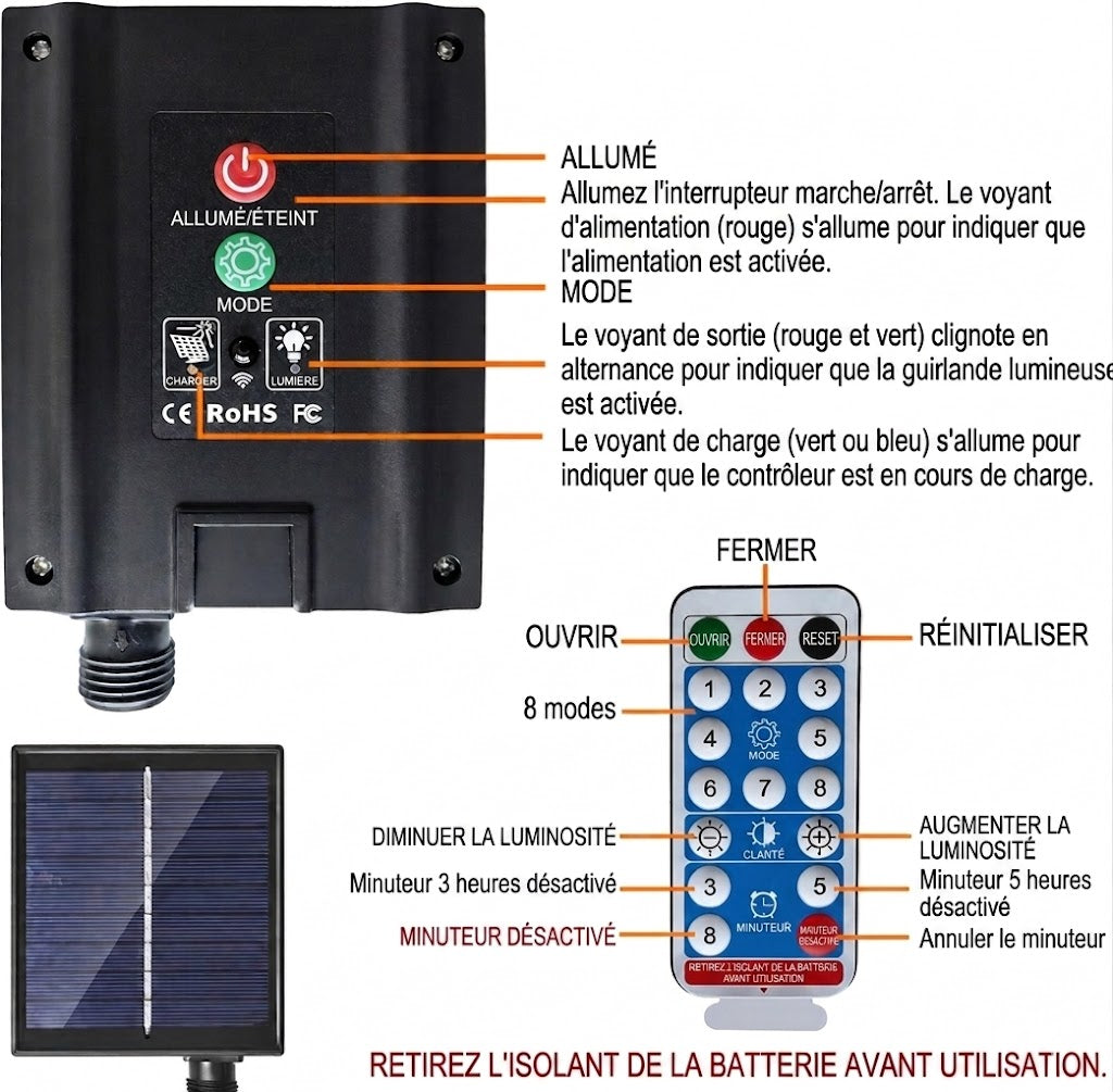 Éclairage de jardin boule feu d'artifice solaire - Lampe de jardin décorative à énergie solaire