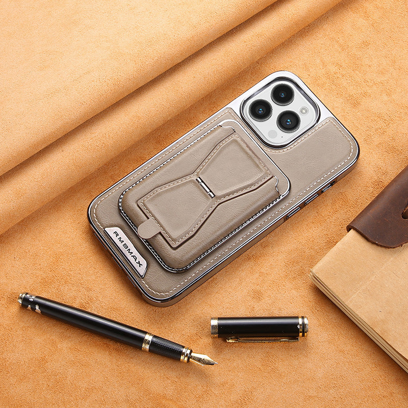 Coque iPhone en Cuir avec Porte-Cartes Magnétique