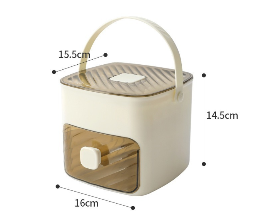 Moule à glaçons en silicone avec couvercle – Gobelet à glaçons à bouton-poussoir avec poignée de transport