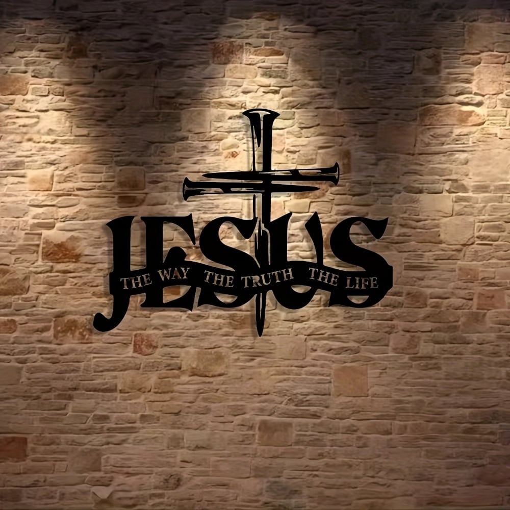 Décoration murale exclusive – Jésus et croix au design artisanal