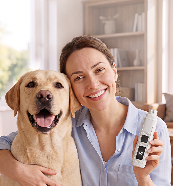 Lime à ongles électrique pour animaux avec indicateur de batterie LED