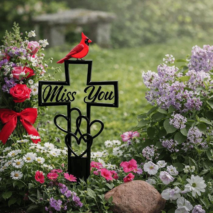 🐦💖 Plaque commémorative en métal pour cimetière ✝️