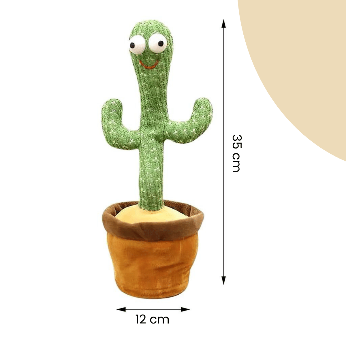 Cactus Dansant et Parlant – Jouet Interactif pour Bébé qui Répète (Avec Musique & Lumière LED)
