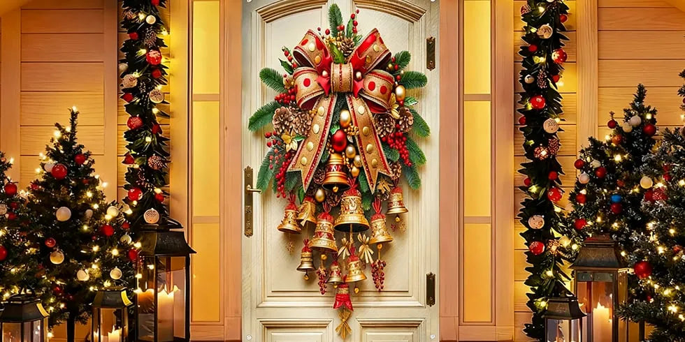 Toile de fond de Noël – Cloches de Noël