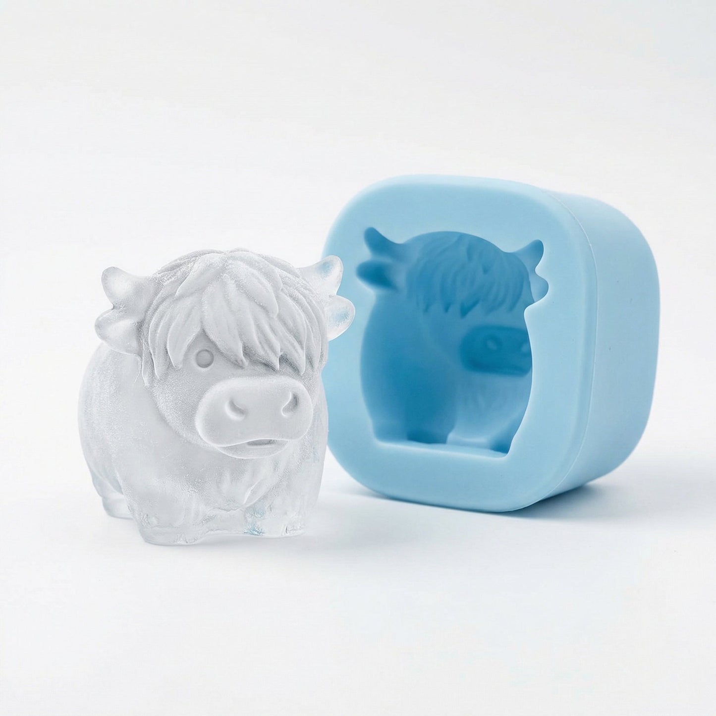 🐮 Moule à glaçons Mini Vache Highland – En silicone 3D pour glaçons