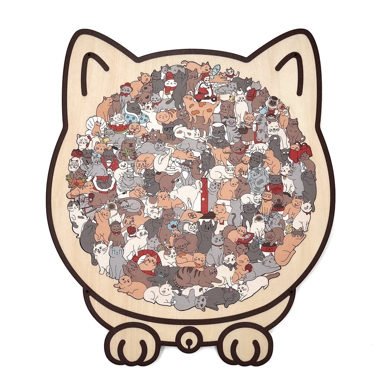 Puzzle Larsen FH51 – Chats Mignons En Fête – 45 Pièces Formes Figuratives – Dès 4 Ans – Cadre Inclus – Fabriqué En Norvège