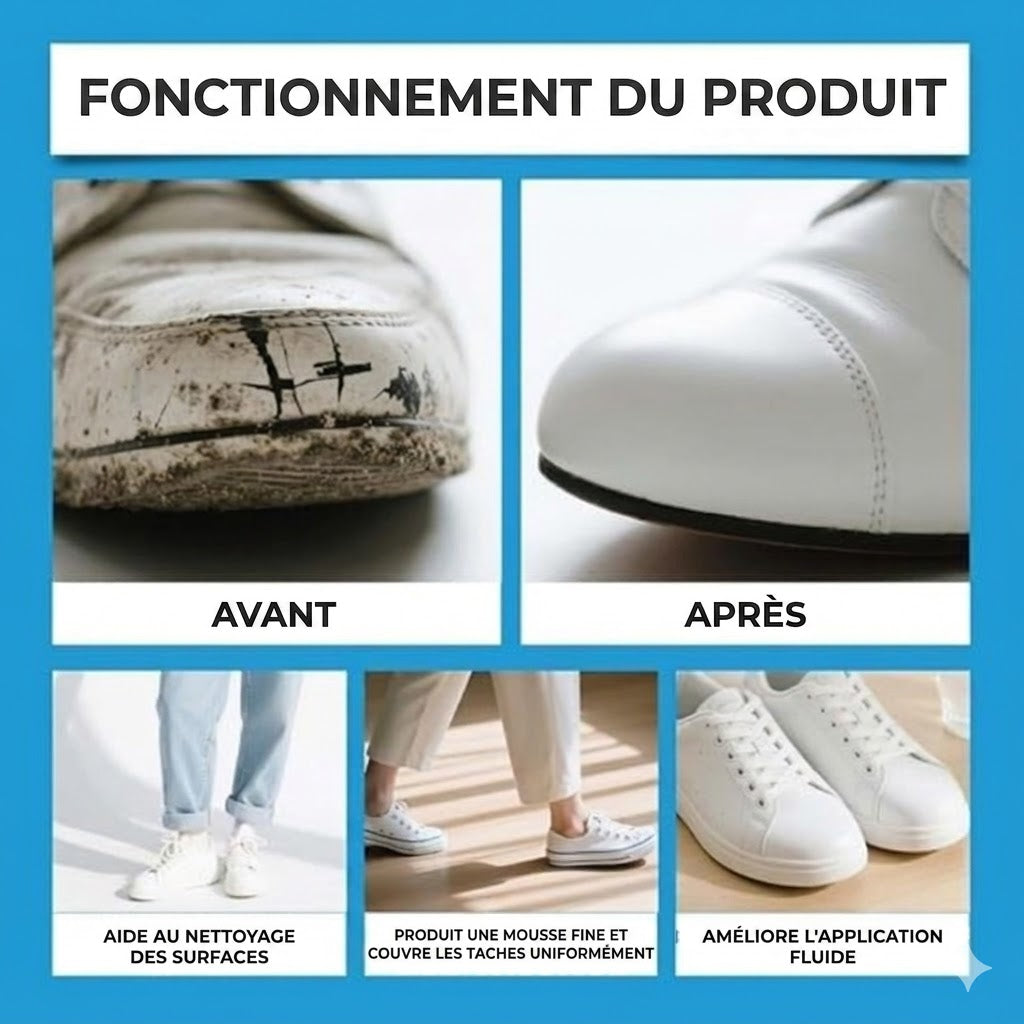 Crème de restauration pour chaussures blanches