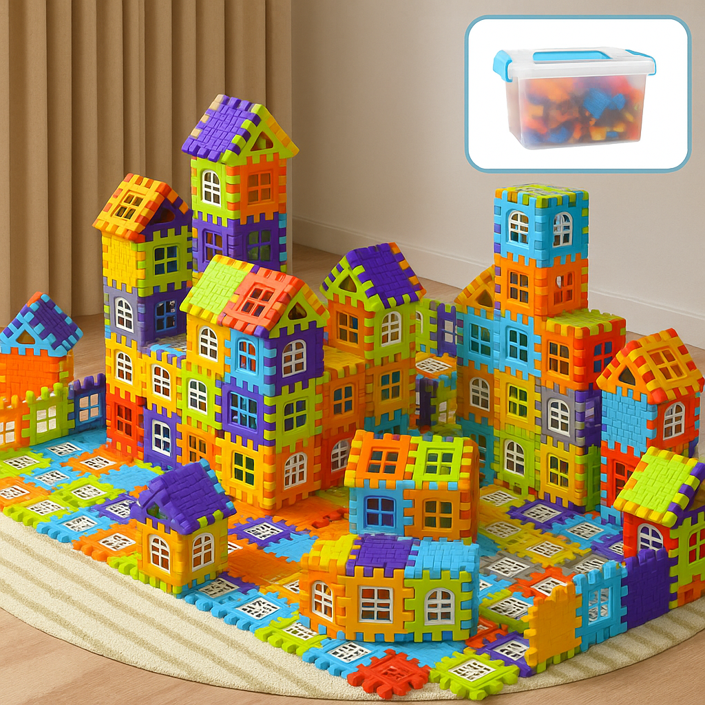 BlocksyTown™ – Construis ta propre ville magnétique (320 pièces)