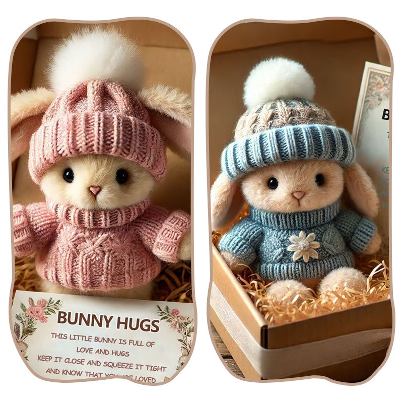 Mini peluches de lapins faites main - Joli cadeau de Pâques et décoration