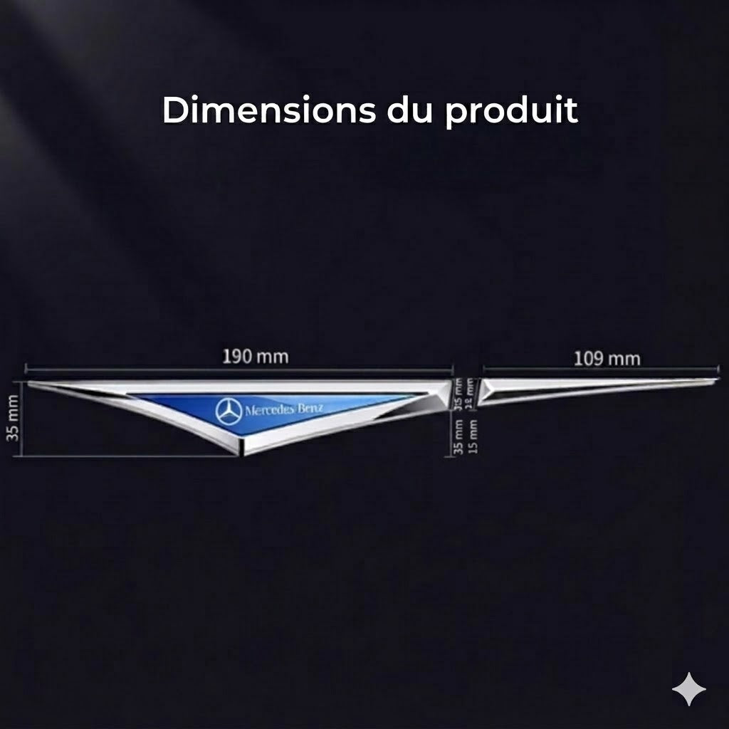 Emblème de voiture universel – Logo de voiture résistant aux intempéries – Badge autocollant pour carrosserie