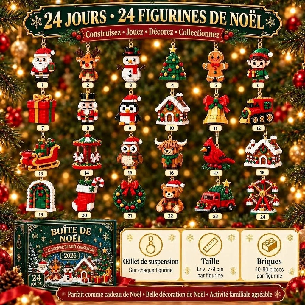 Construction de Noël – Construisez une nouvelle figurine de Noël chaque jour jusqu'au réveillon