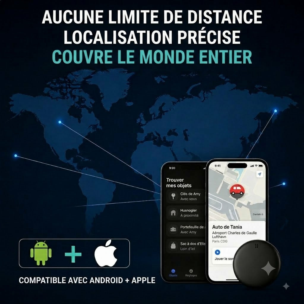 GP90 – Traceur GPS précis sans abonnement (Android / iOS)