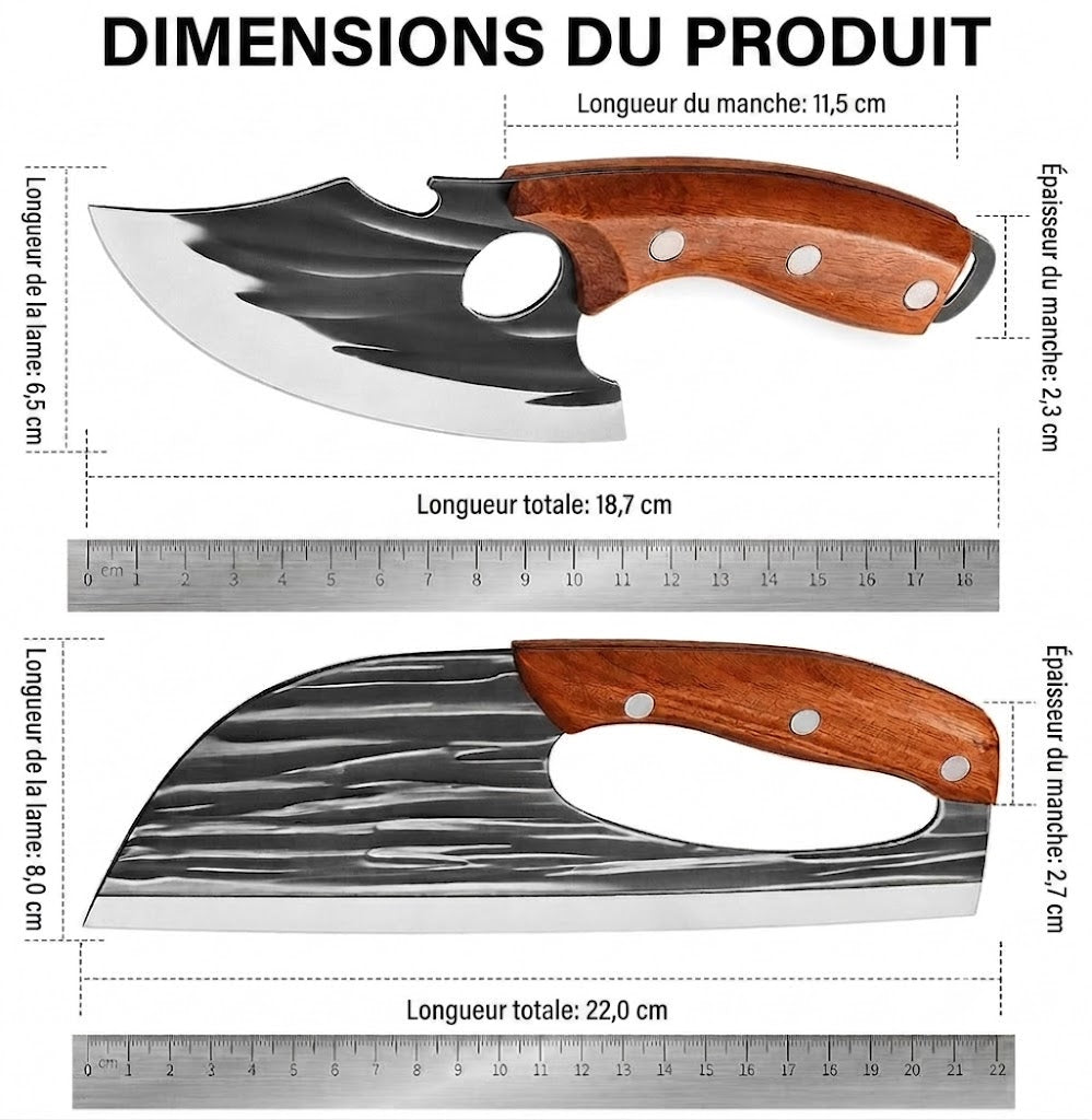 đȘ Ensemble de couteaux Ă viande haut de gamme (Lot de 2) â Tranchant ultime pour le barbecue, les grillades et la cuisine