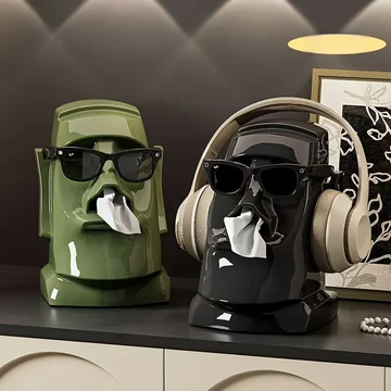 Boîte à mouchoirs Moaï Tiki