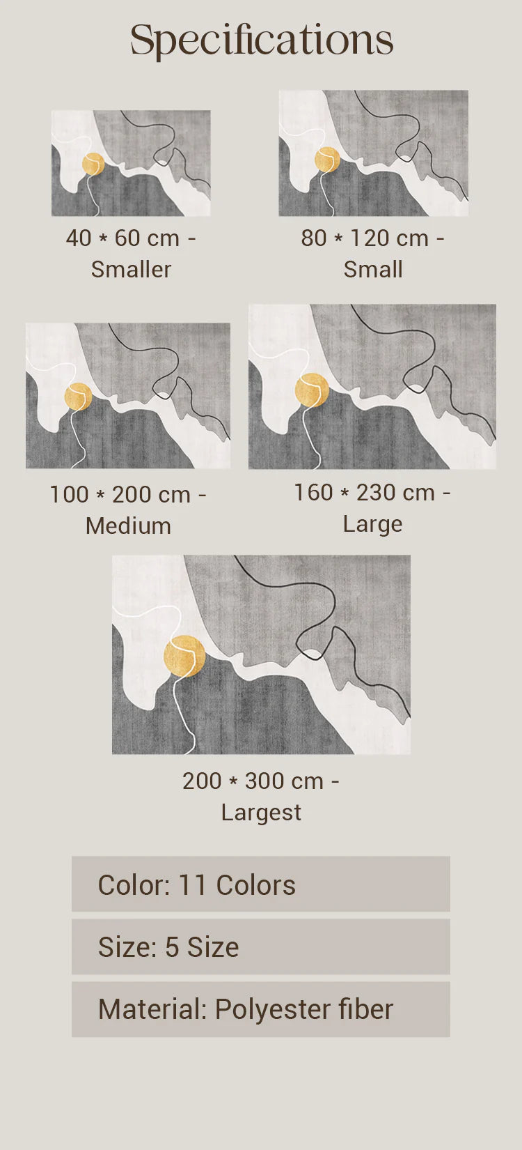 Tapis de Luxe Lavable et Résistant aux Taches