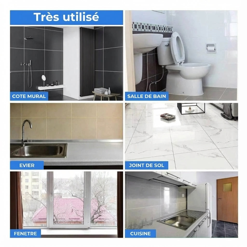 Outil de calfeutrage 3-en-1 - Extracteur & Lisseur de silicone