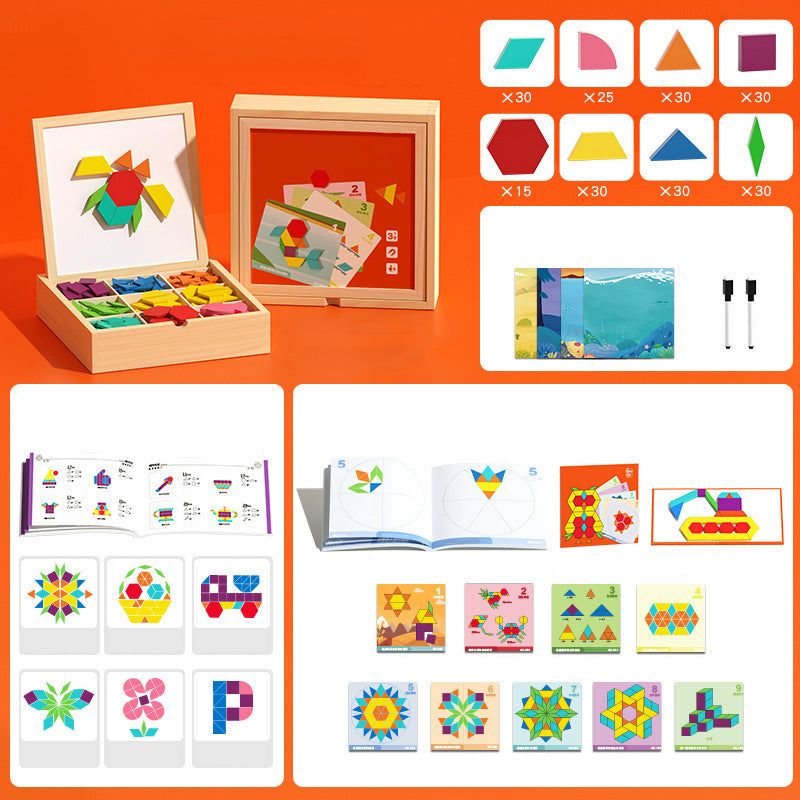 Puzzle magnétique en bois : créer des formes et des motifs