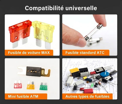 Testeur et extracteur de fusibles de voiture 2-en-1 – Contrôle rapide et remplacement facile