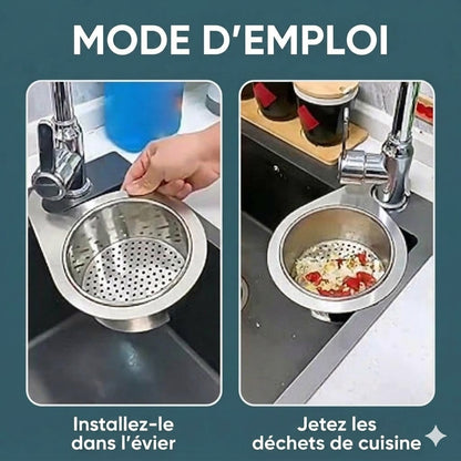 Filtre d'évier en forme de cygne en acier inoxydable (lot de 2)