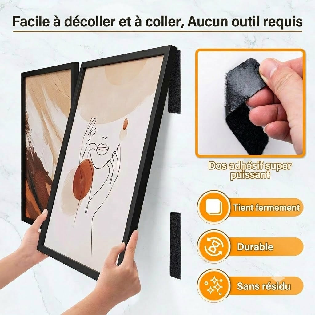 Bande scratch auto-adhésive puissante (1 lot de 20 pièces)
