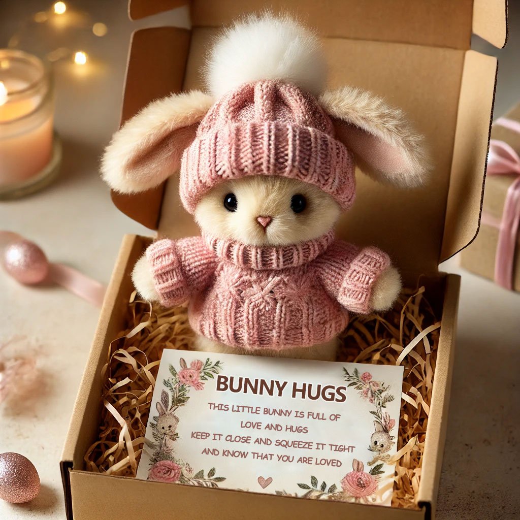 Mini peluches de lapins faites main - Joli cadeau de Pâques et décoration