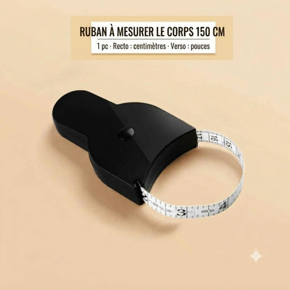 Mètre ruban corporel 3D rétractable automatique – Pour une mesure précise de la taille, des hanches, de la poitrine et des bras