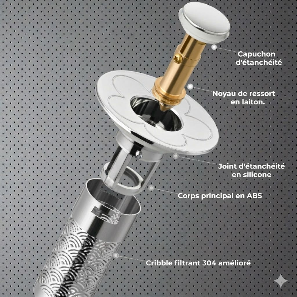 Bouchon de lavabo pop-up universel