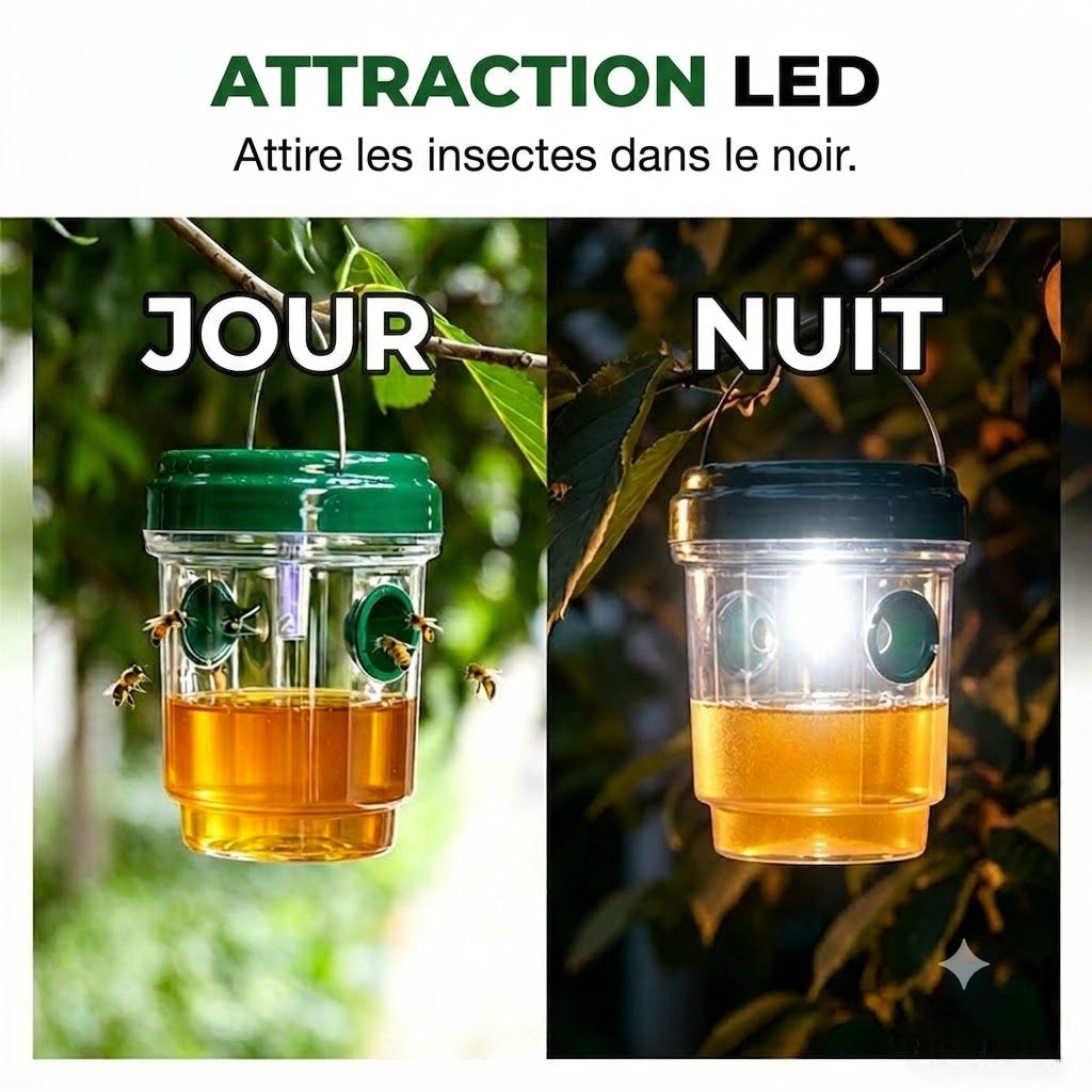 Piège à guêpes et mouches solaire suspendu