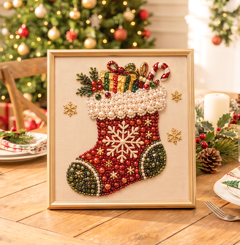 🔥 50% DE RÉDUCTION – TEMPS LIMITÉ ! 🎨💎 Kit de peinture au diamant DIY relaxant sur le thème de Noël – Facile pour les débutants 🎄
