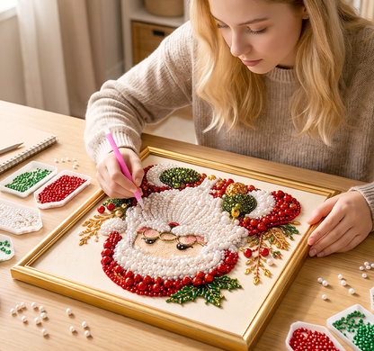 🔥 50% DE RÉDUCTION – TEMPS LIMITÉ ! 🎨💎 Kit de peinture au diamant DIY relaxant sur le thème de Noël – Facile pour les débutants 🎄