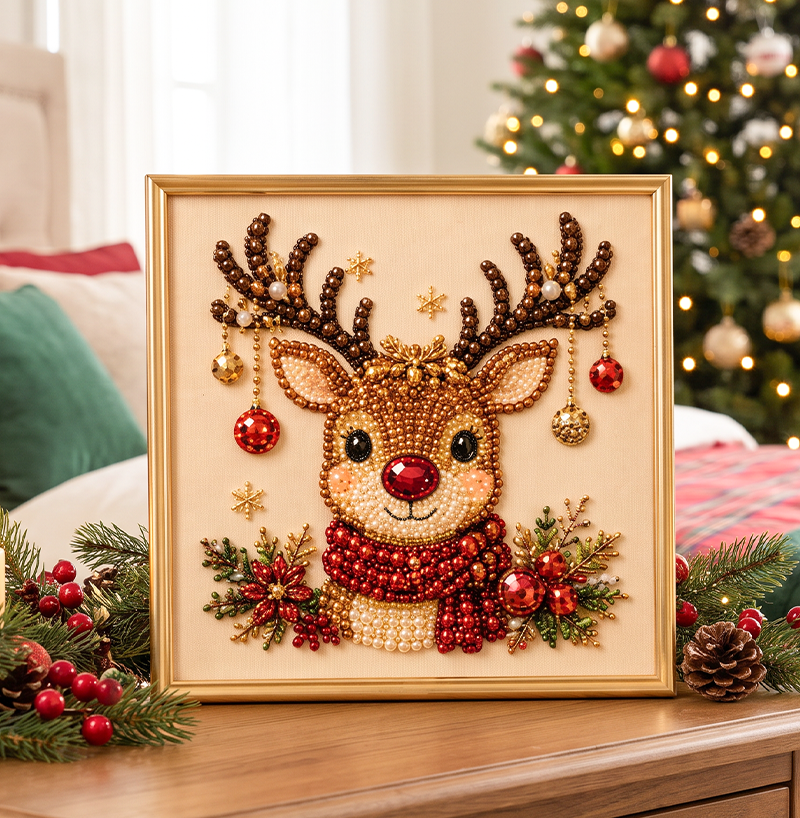 🔥 50% DE RÉDUCTION – TEMPS LIMITÉ ! 🎨💎 Kit de peinture au diamant DIY relaxant sur le thème de Noël – Facile pour les débutants 🎄