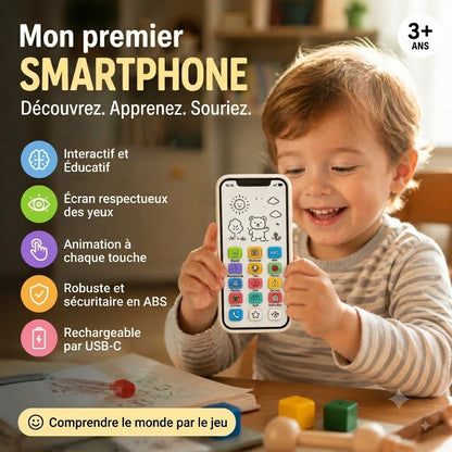 🔥📢 50% DE RÉDUCTION📱 Smartphone d'apprentissage pour enfants | Apprendre en s'amusant, design protecteur pour les yeux – Le choix idéal pour l'éveil ✨👶