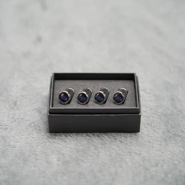 Kit de Bouchons de Valve Carbone de Luxe – Look Fibre de Carbone – Universel pour voiture, moto et vélo – Protection de roue sportive – [Lot de 4]