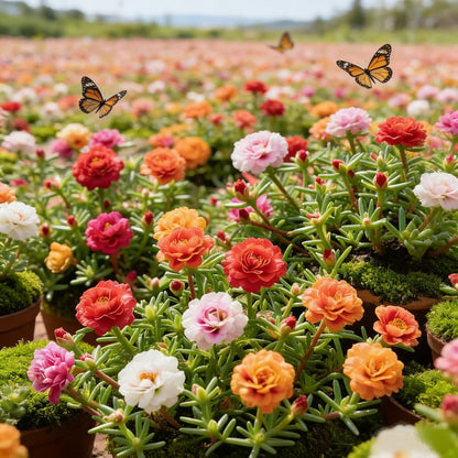 🌸 Mélange de 1000 Graines de Pourpier – 🌿 Roses du Soleil