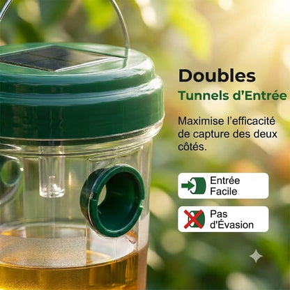 Piège à guêpes et mouches solaire suspendu