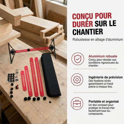 Outil de mesure robuste en aluminium – Mesure précise pour le bricolage et l'usage professionnel