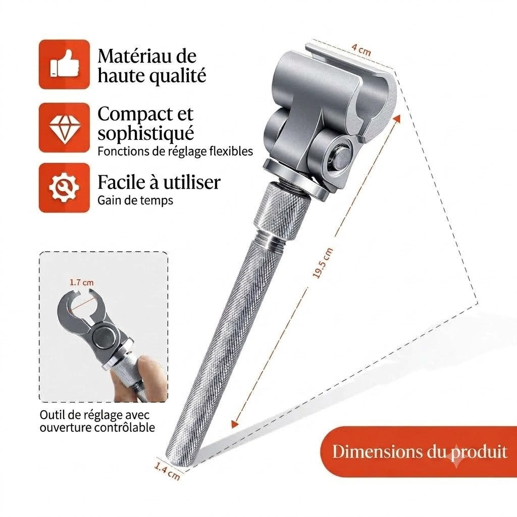 Clé universelle réglable pour charnières