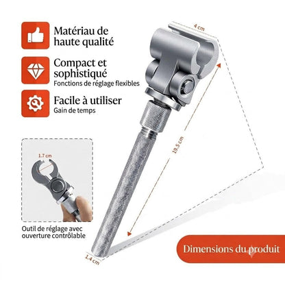 Clé universelle réglable pour charnières