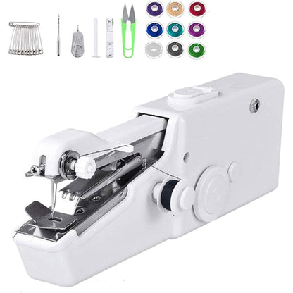 Mini Machine à Coudre Portative – Sans fil & Portable – Pour réparations rapides – Accessoires inclus – Blanc