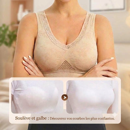 Soutien-gorge sculptant confortable sans agrafe – En pur coton