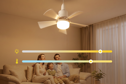Ventilateur de plafond 2-en-1 avec éclairage LED - Télécommande incluse