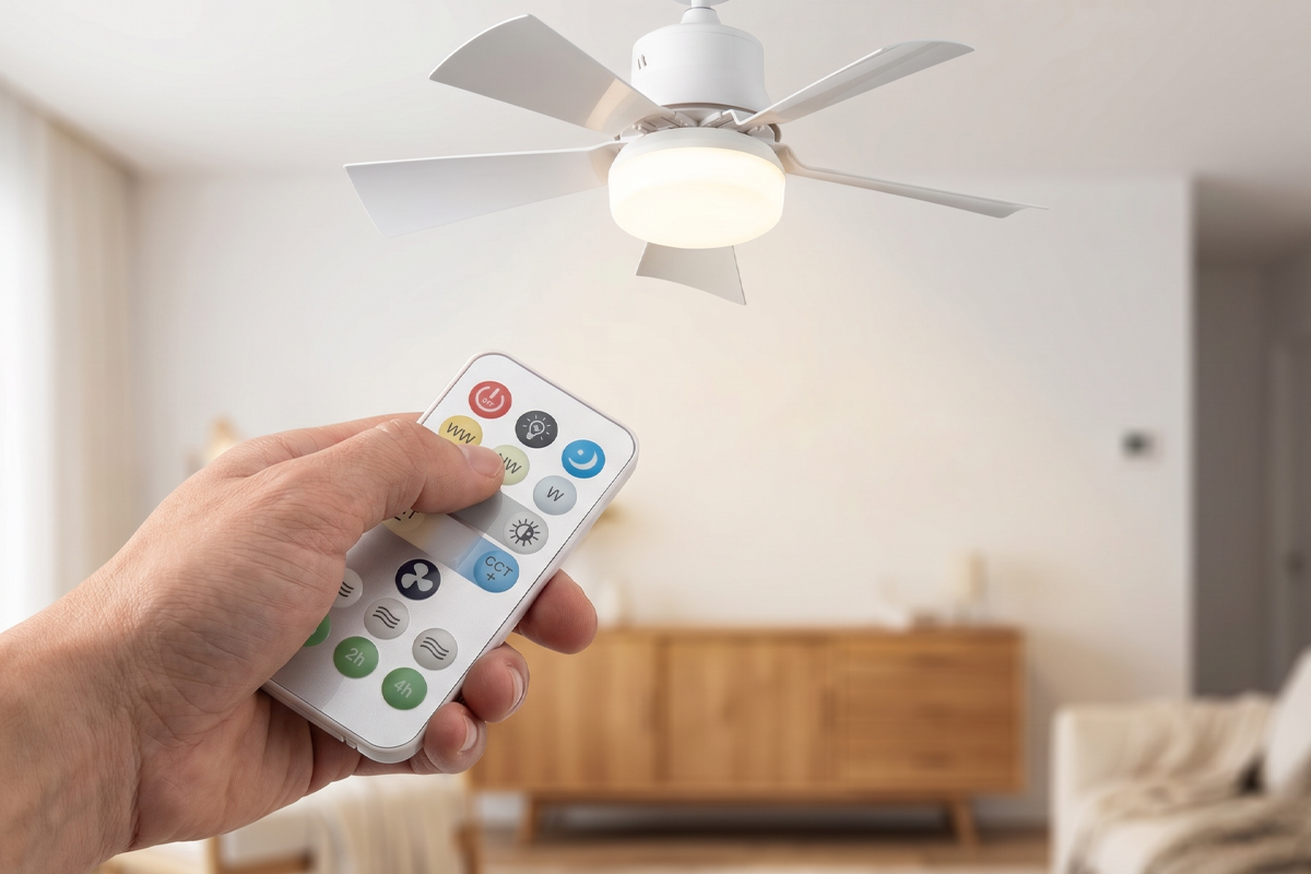 Ventilateur de plafond 2-en-1 avec éclairage LED - Télécommande incluse