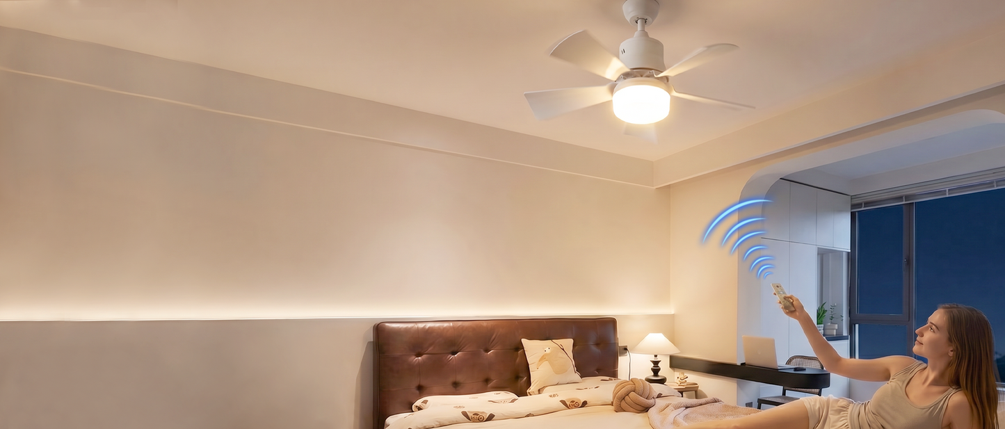 Ventilateur de plafond 2-en-1 avec éclairage LED - Télécommande incluse