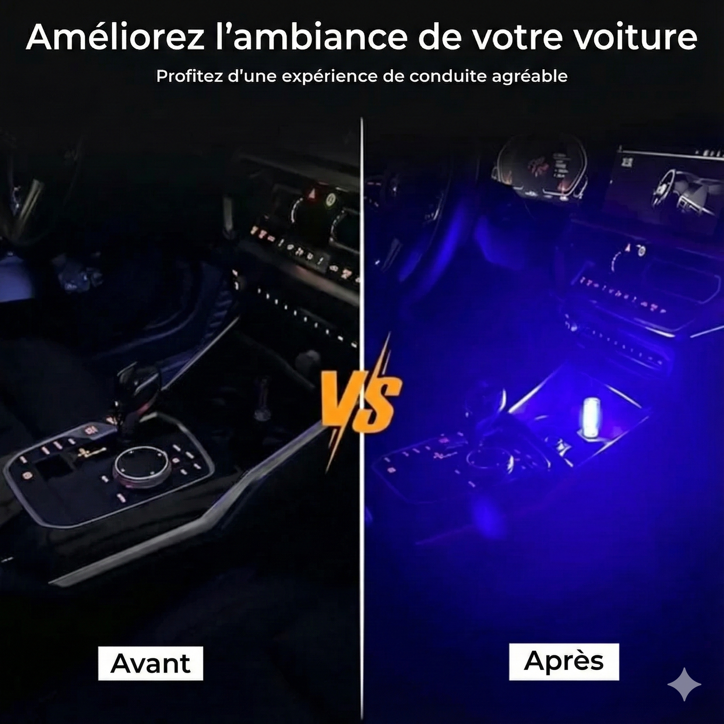 Lampe LED USB pour voiture