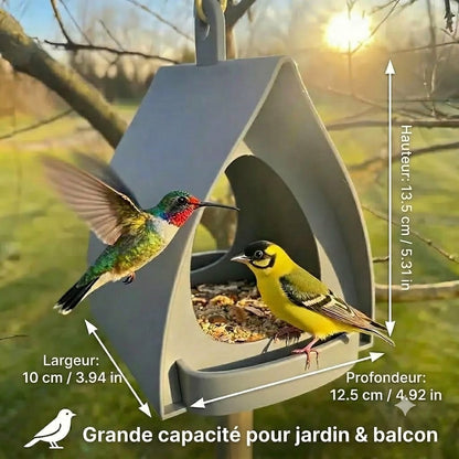 Mangeoire suspendue pour oiseaux – Grande capacité, idéale pour le jardin et le balcon