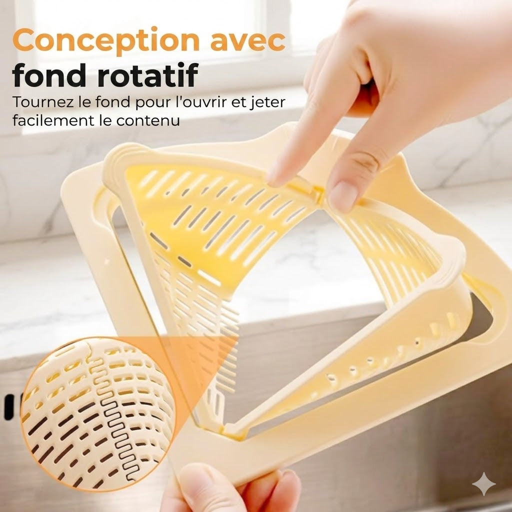 Passoire d'angle magnétique pour évier – Panier à déchets pour évier
