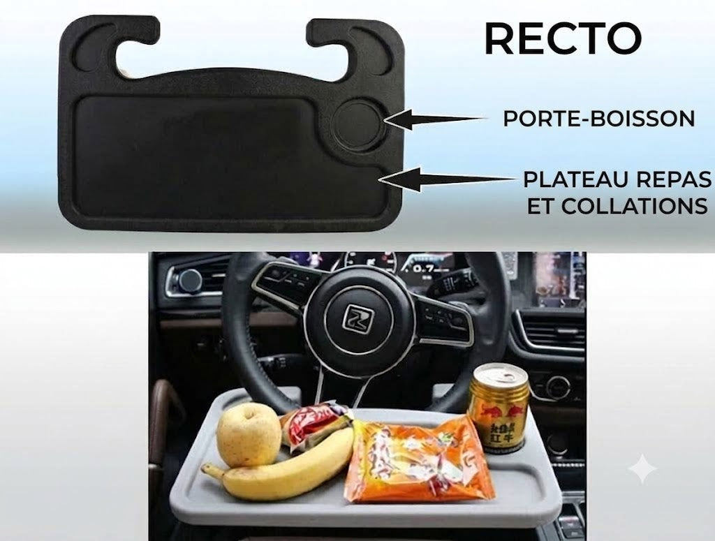 Table de volant double face pour voiture – Plateau pour ordinateur portable
