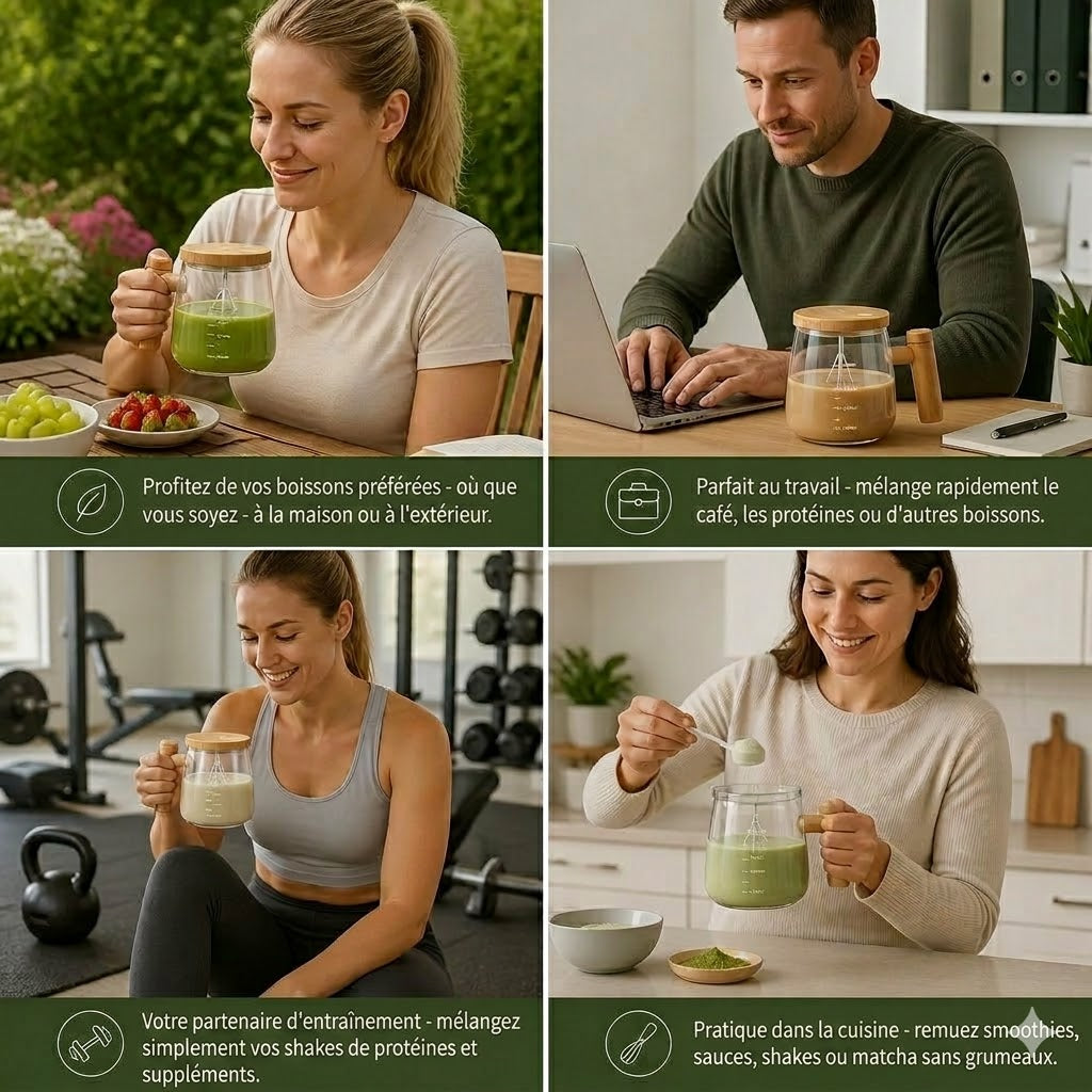 Tasse de mélange automatique électrique – Mug auto-mélangeur portable