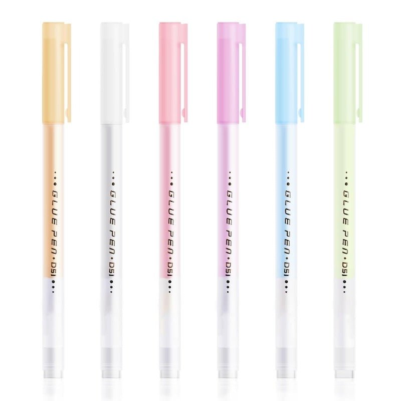 Lot de 6 Stylos-colle à Pointe Fine - Colle de Précision pour Scrapbooking et Carterie