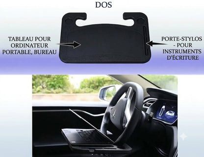 Table de volant double face pour voiture – Plateau pour ordinateur portable